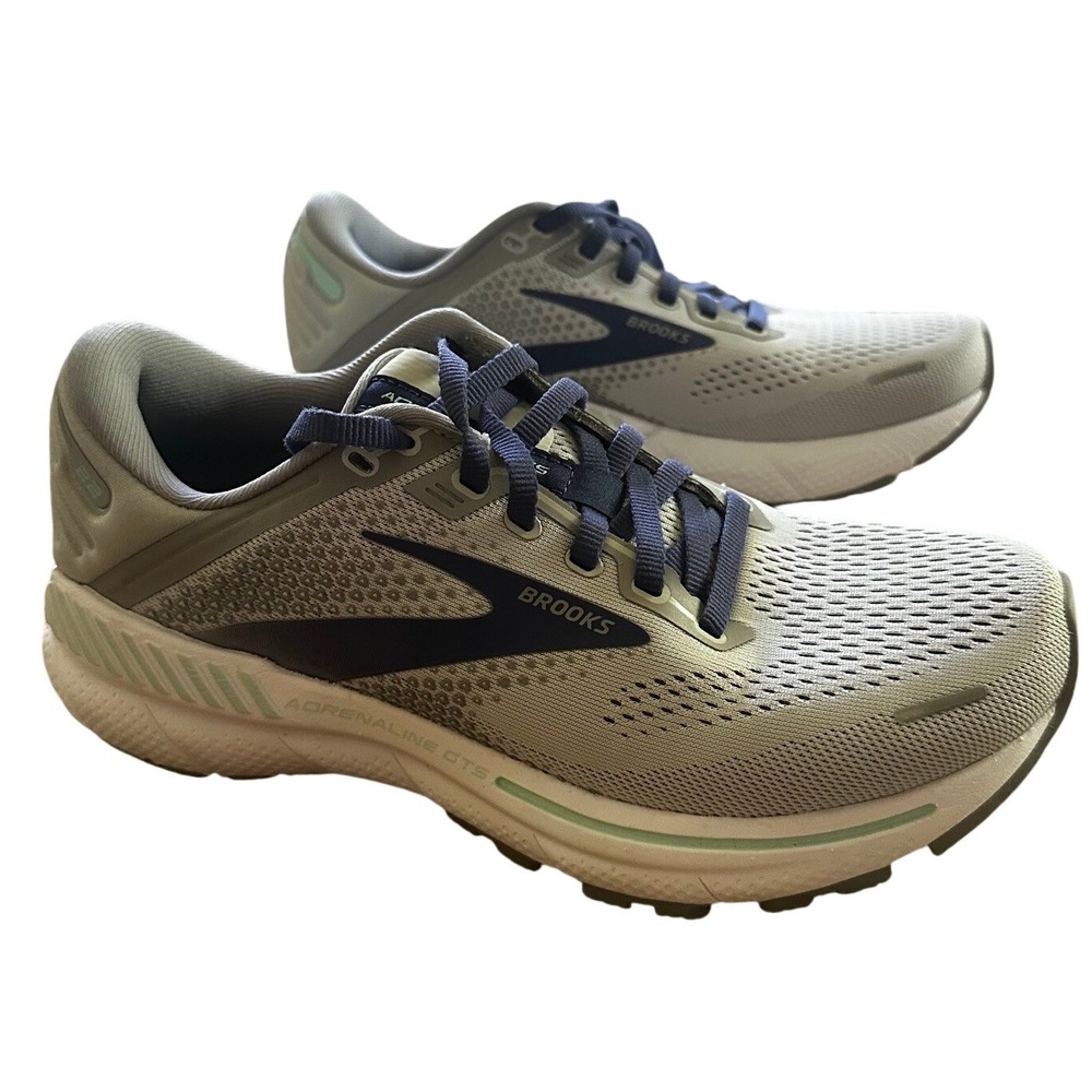 Brooks‎ Grey And Blue Adrenaline GTS 22 Running Shoes Women's 7.5